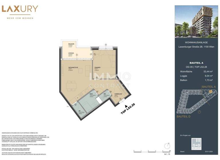 Wohnung zum Kauf - Erstbezug provisionsfrei 410.000 € 2 Zimmer 53,4 m² Wien 1100