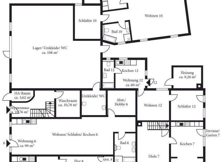 Mehrfamilienhaus zum Kauf als Kapitalanlage geeignet 2.000.000 € 1 Zimmer 1.108 m² 8.753 m² Grundstück Labenz 23898