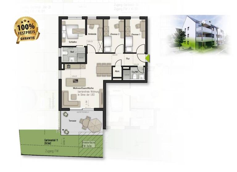 Wohnung zum Kauf - Neubau provisionsfrei 609.000 € 4 Zimmer 95 m²<br/>Wohnfläche Holzgerlingen 71088