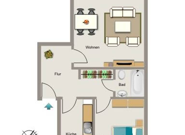 Wohnung zur Miete 740 € 2,5 Zimmer 60,1 m² EG frei ab 01.05.2026 St.-Franziskus-Straße 19 Mörsenbroich Düsseldorf 40470
