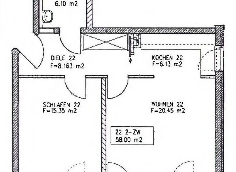 Wohnung zur Miete 920 € 2 Zimmer 58 m² Geschoss 2/4 frei ab 01.06.2026 Kaiserstraße 44 A Offenbach am Main 63065