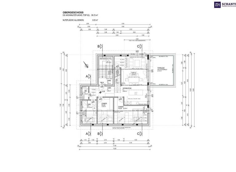 Wohnung zur Miete - Erstbezug 2.772 € 4 Zimmer 153,7 m² 2. Geschoss Steinheilgasse Wien 1210