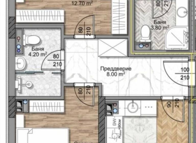 Studio zum Kauf 190.664 € 4 Zimmer 90 m² Sofia