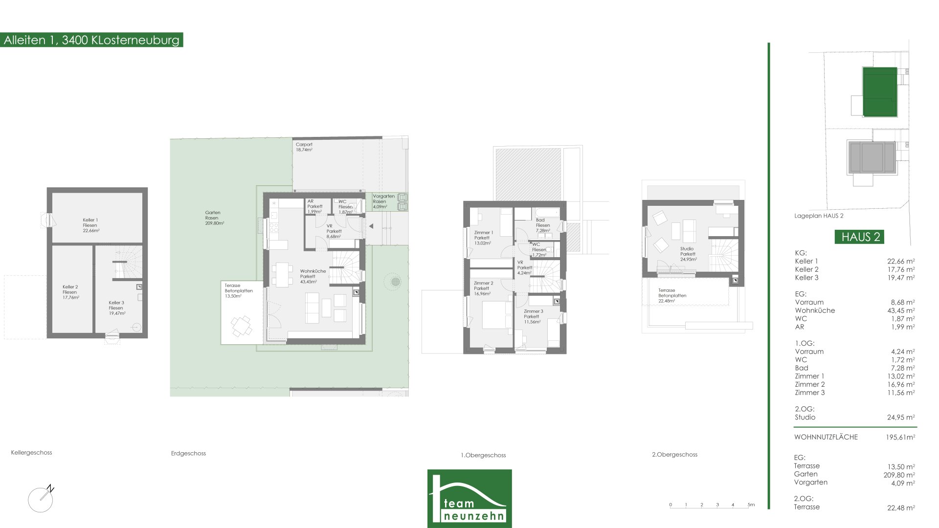 Einfamilienhaus zum Kauf 1.290.000 € 195,6 m²<br/>Wohnfläche Alleiten 1 Klosterneuburg 3400