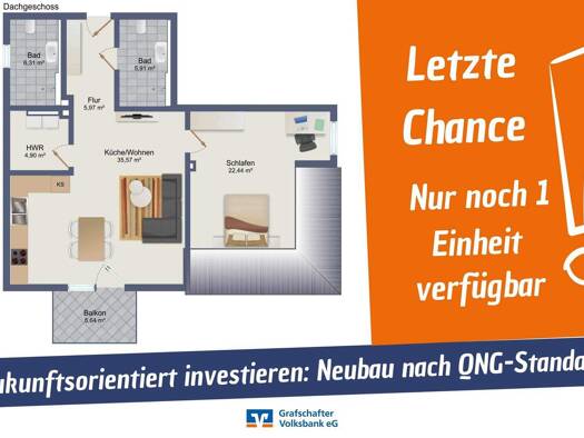 Wohnung zum Kauf provisionsfrei 308.990 € 2 Zimmer 73,8 m² 2. Geschoss Nordhorn 48527