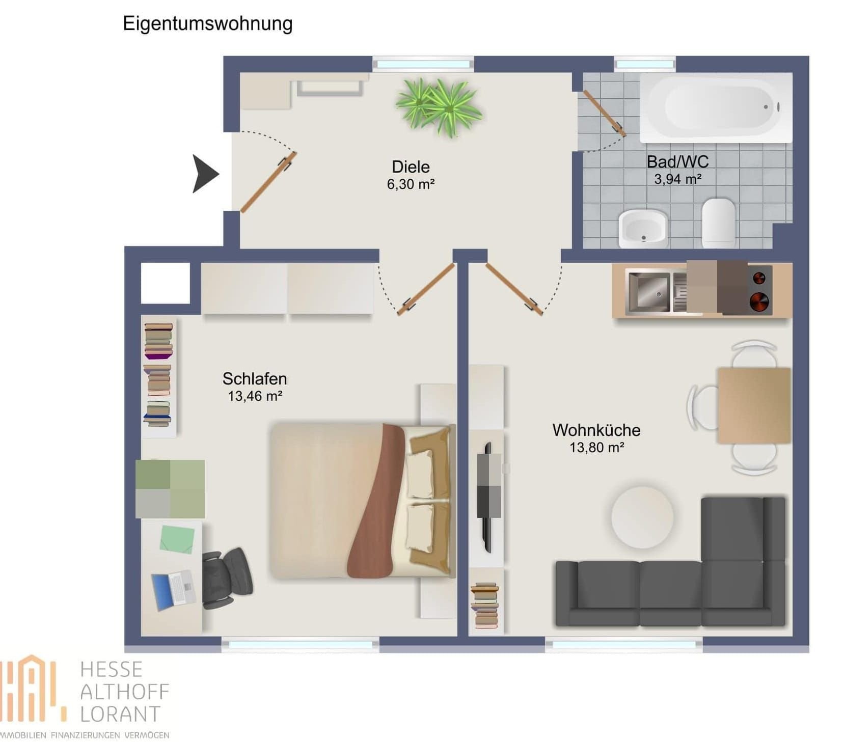 Wohnung zum Kauf 48.000 € 2 Zimmer 38 m²<br/>Wohnfläche Rott Wuppertal 42289