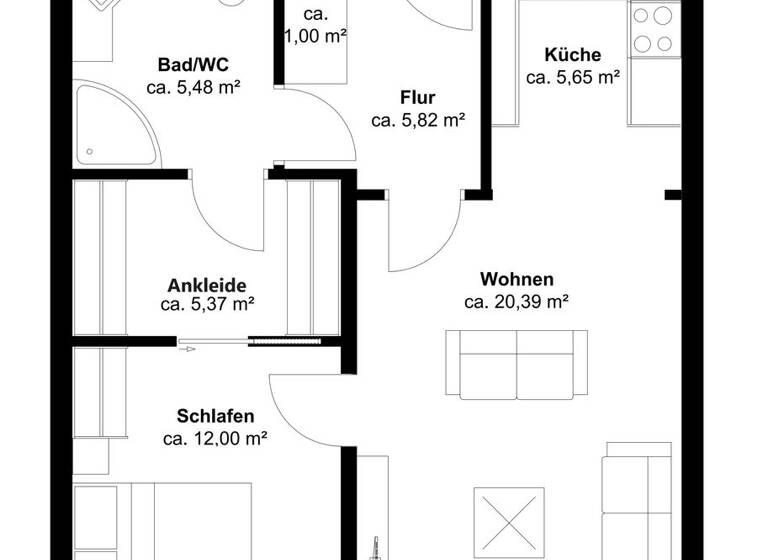 Wohnung zum Kauf 295.000 € 2,5 Zimmer 57 m² Binz Ostseebad Binz 18609