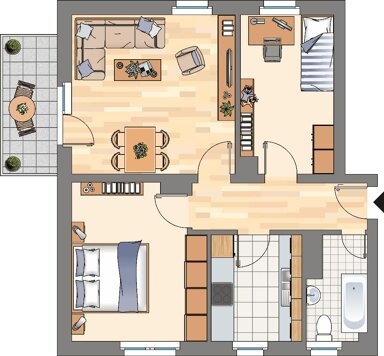 Wohnung zur Miete 479 € 3 Zimmer 59 m² 2. Geschoss frei ab 22.11.2024 Neptunstraße 39 Bövinghausen Dortmund 44388