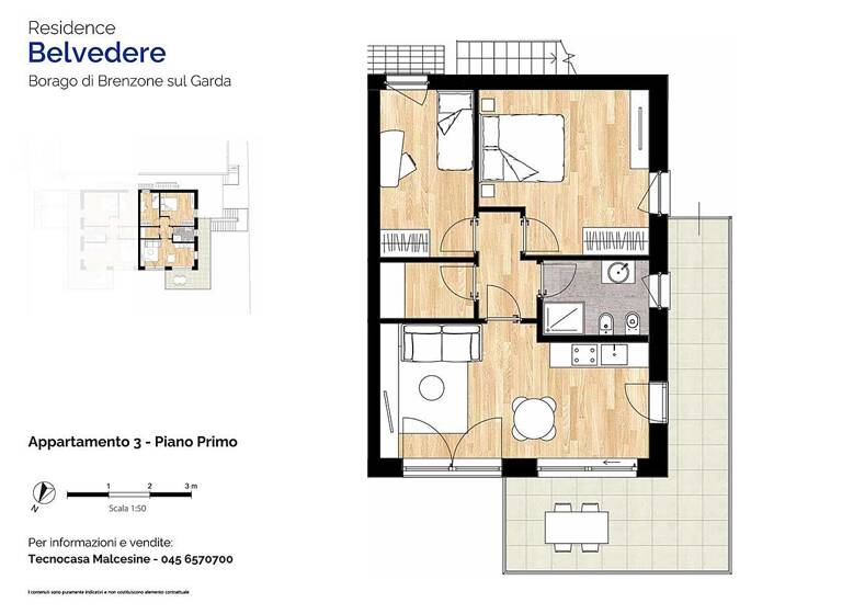 Studio zum Kauf 515.000 € 3 Zimmer 60 m² 1. Geschoss frei ab sofort Via Belvedere 9 Brenzone sul Garda 37010