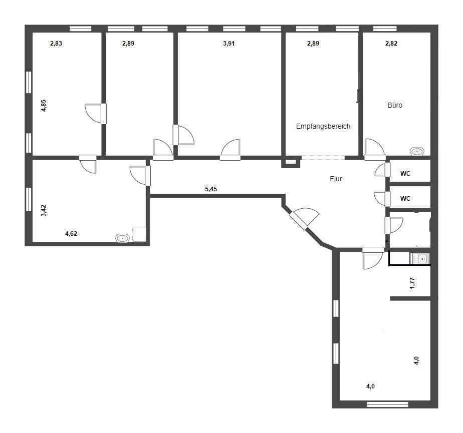 Bürofläche zur Miete 1.100 € 144,5 m²<br/>Bürofläche ab 144,5 m²<br/>Teilbarkeit Sömmerda Sömmerda 99610