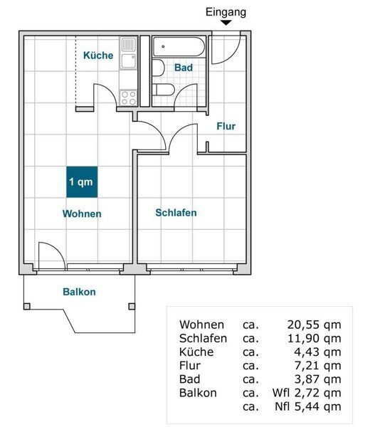 Wohnung zur Miete 370 € 2 Zimmer 50,6 m²<br/>Wohnfläche 1.<br/>Geschoss 01.02.2025<br/>Verfügbarkeit Berzdorfer Str. 12 Prohlis-Nord (Albert-Wolf-Platz) Dresden 01239