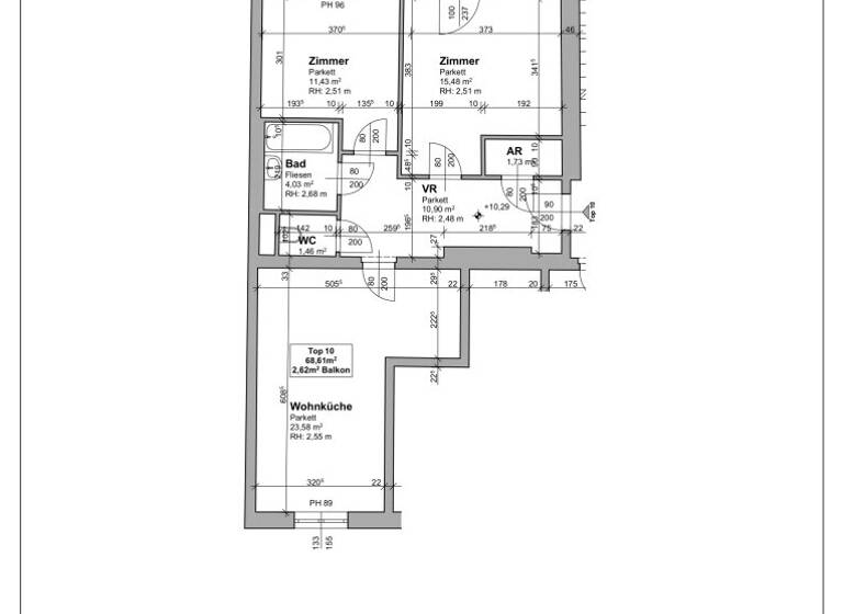 Wohnung zum Kauf - Erstbezug provisionsfrei 239.000 € 3 Zimmer 68,6 m² 3. Geschoss Strauchergasse Lend Graz 8020
