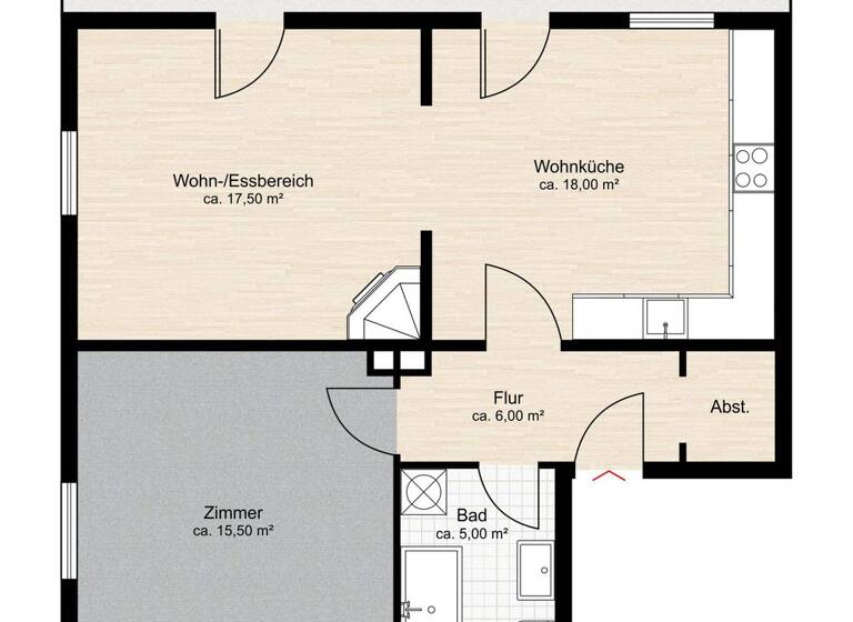 Wohnung zum Kauf 299.000 € 2 Zimmer 62 m² 1. Geschoss frei ab sofort Eschenlohe 82438
