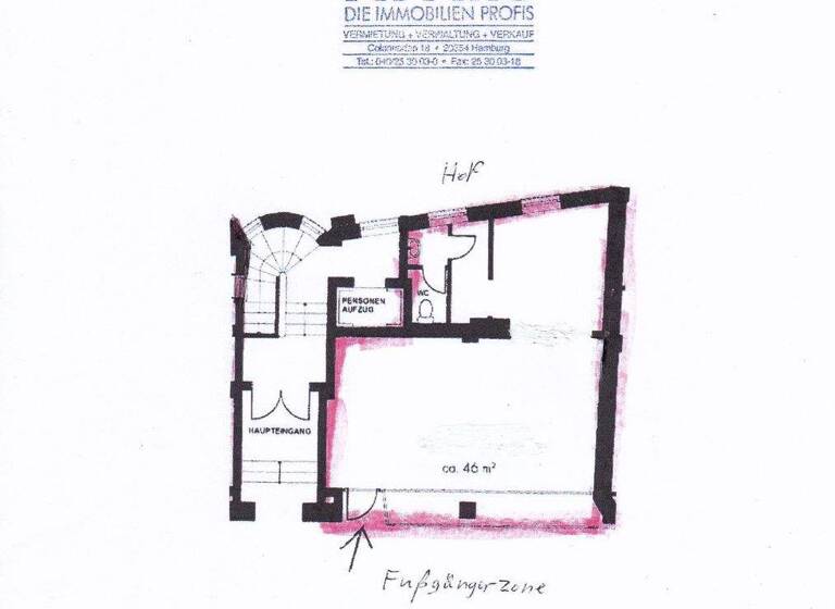 Laden zur Miete 5.000 € 1 Zimmer 46 m² Verkaufsfläche Gerhofstraße 40 Neustadt Hamburg 20354