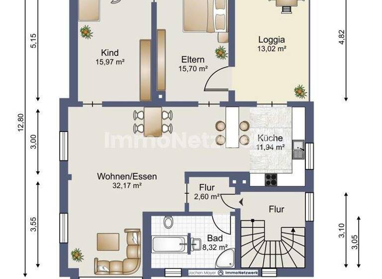 Wohnung zum Kauf 158.000 € 3 Zimmer 99,8 m² Innenstadt Neunkirchen/Saar 66538