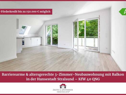 Wohnung zum Kauf 359.000 € 74,5 m² 1. Geschoss Kniepervorstadt Stralsund 18435