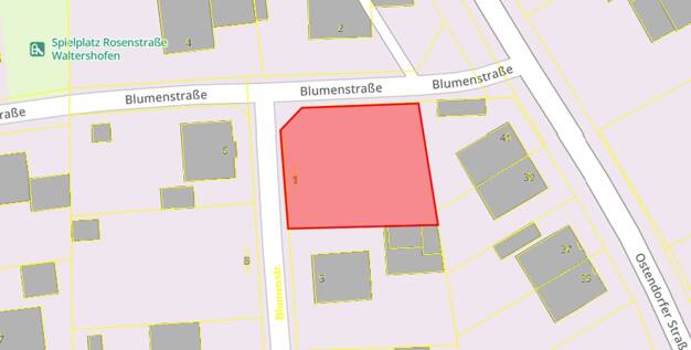 Grundstück zum Kauf 289.590 € 591 m² Grundstück Blumenstraße 1 Waltershofen Meitingen 86405