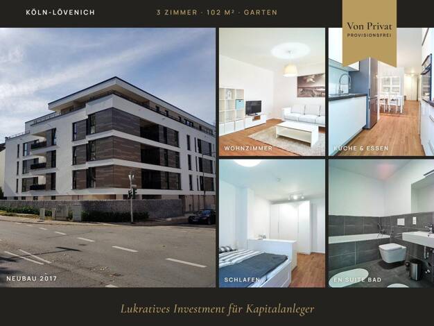 Wohnung zum Kauf provisionsfrei 629.000 € 3 Zimmer 102 m² EG Lövenich Lindenthal 50859