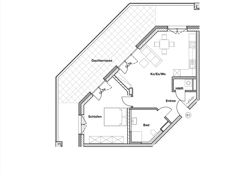 Penthouse zum Kauf provisionsfrei 480.000 € 2 Zimmer 81 m²<br/>Wohnfläche Dachgeschoss, 4.<br/>Geschoss Reichelsdorfer Keller Nürnberg 90453