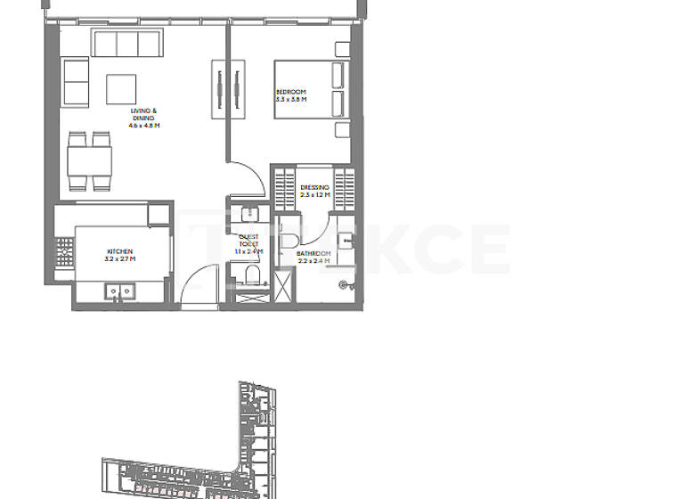 Wohnung zum Kauf 374.000 € 2 Zimmer 106 m² 1. Geschoss Sharjah