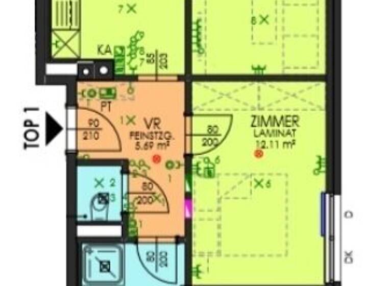 Terrassenwohnung zur Miete 625 € 2 Zimmer 51,2 m² EG Wiener Neustadt 2700