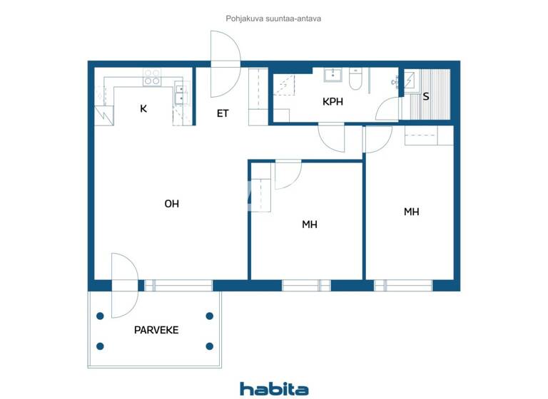 Wohnung zum Kauf 234.000 € 3 Zimmer 71,5 m² 5. Geschoss Satamakatu 21 Jyväskylä 40100