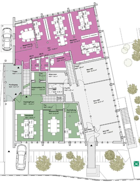 Bürofläche zur Miete 12.880 € 27 Zimmer 920 m²<br/>Bürofläche ab 152 m²<br/>Teilbarkeit Kumpfmühl - West Regensburg 93051