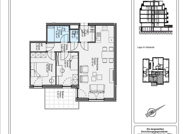 Wohnung zum Kauf - Erstbezug 385.000 € 3 Zimmer 64,3 m² 3. Geschoss Wien 1210