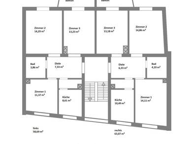 Wohnung zur Miete 380 € 13,2 m² 2. Geschoss Neubaustr. 50/52 Altstadt Würzburg 97070