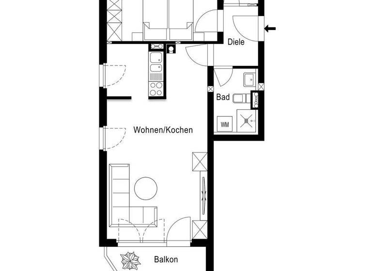 Wohnung zum Kauf als Kapitalanlage geeignet 190.000 € 2 Zimmer 55,3 m² Büchenbach Erlangen 91056
