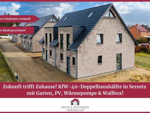 Doppelhaushälfte zum Kauf - Erstbezug 479.000 € 5 Zimmer 115 m² 201,4 m² Grundstück Bad Schwartau / Sereetz 23611