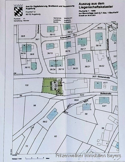 Grundstück zum Kauf 292.000 € 942 m²<br/>Grundstück ab sofort<br/>Verfügbarkeit Münster Mickhausen / Münster 86866