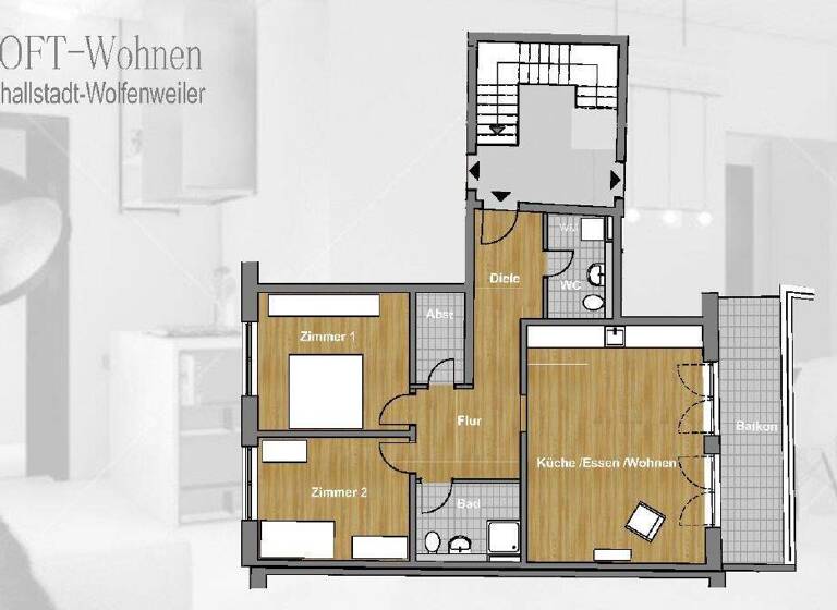 Wohnung zum Kauf 535.000 € 3 Zimmer 90,8 m² 1. Geschoss Wolfenweiler Schallstadt 79227