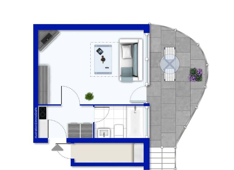Studio zum Kauf 123.000 € 1 Zimmer 29,5 m² Ost Ludwigsburg 71640