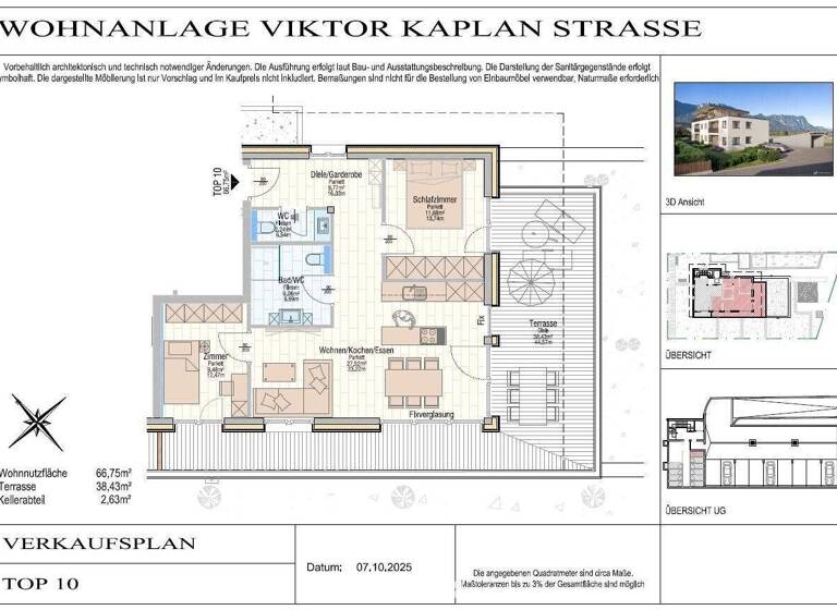 Wohnung zum Kauf 520.000 € 3 Zimmer 66,8 m² 2. Geschoss Kirchbichl 6322