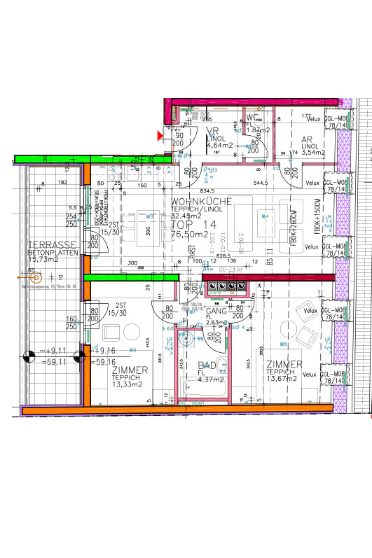 Wohnung zur Miete 802 € 75,9 m²<br/>Wohnfläche Kirchengasse 3/14 Pulkau 3741