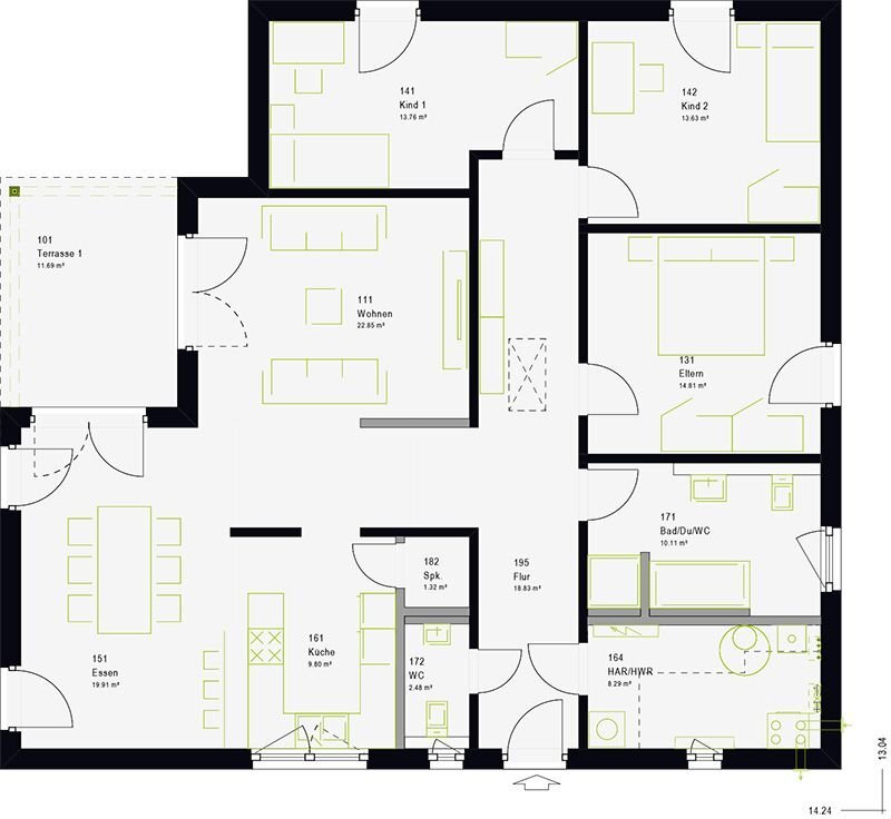 Bungalow zum Kauf provisionsfrei 525.000 € 4 Zimmer 147 m²<br/>Wohnfläche 1.000 m²<br/>Grundstück Regis-Breitingen Regis-Breitingen 04565