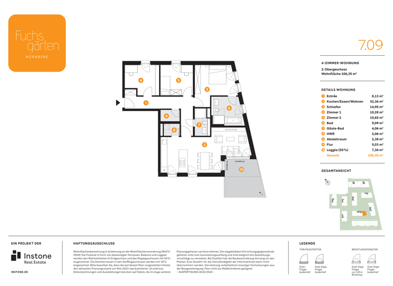 Wohnung zum Kauf - Erstbezug provisionsfrei 719.000 € 4 Zimmer 106,4 m² 2. Geschoss Boxdorf Nürnberg 90427