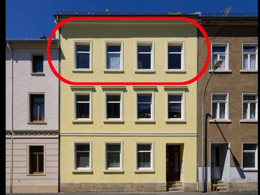 Wohnung zur Miete 375 € 3 Zimmer 69,8 m² 2. Geschoss Rosa-Luxemburg-Straße 66 Greiz Greiz 07973