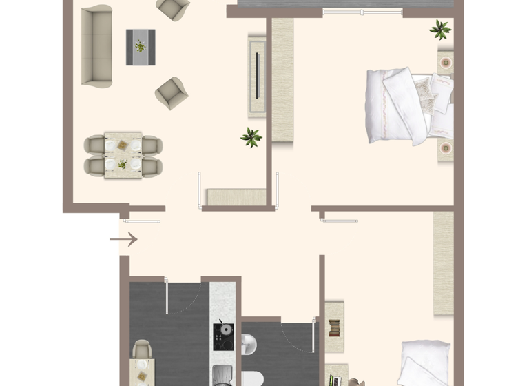 Wohnung zum Kauf provisionsfrei 189.000 € 3 Zimmer 75,5 m²<br/>Wohnfläche 2.<br/>Geschoss Pappelallee 5 Achern Achern 77855