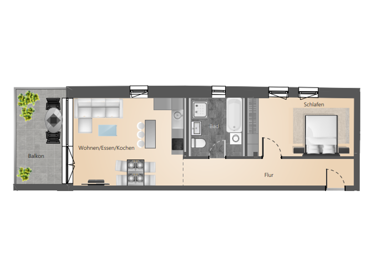 Wohnung zum Kauf provisionsfrei 576.300 € 2 Zimmer 67,9 m² Überlingen 88662