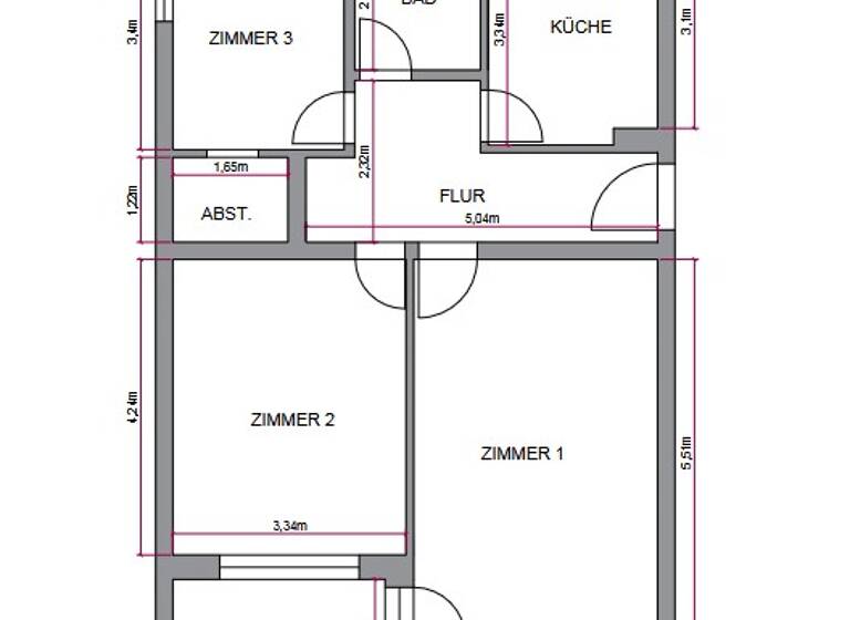 Wohnung zum Kauf 230.000 € 3 Zimmer 66,7 m²<br/>Wohnfläche 2.<br/>Geschoss Zehlendorf Berlin 14165