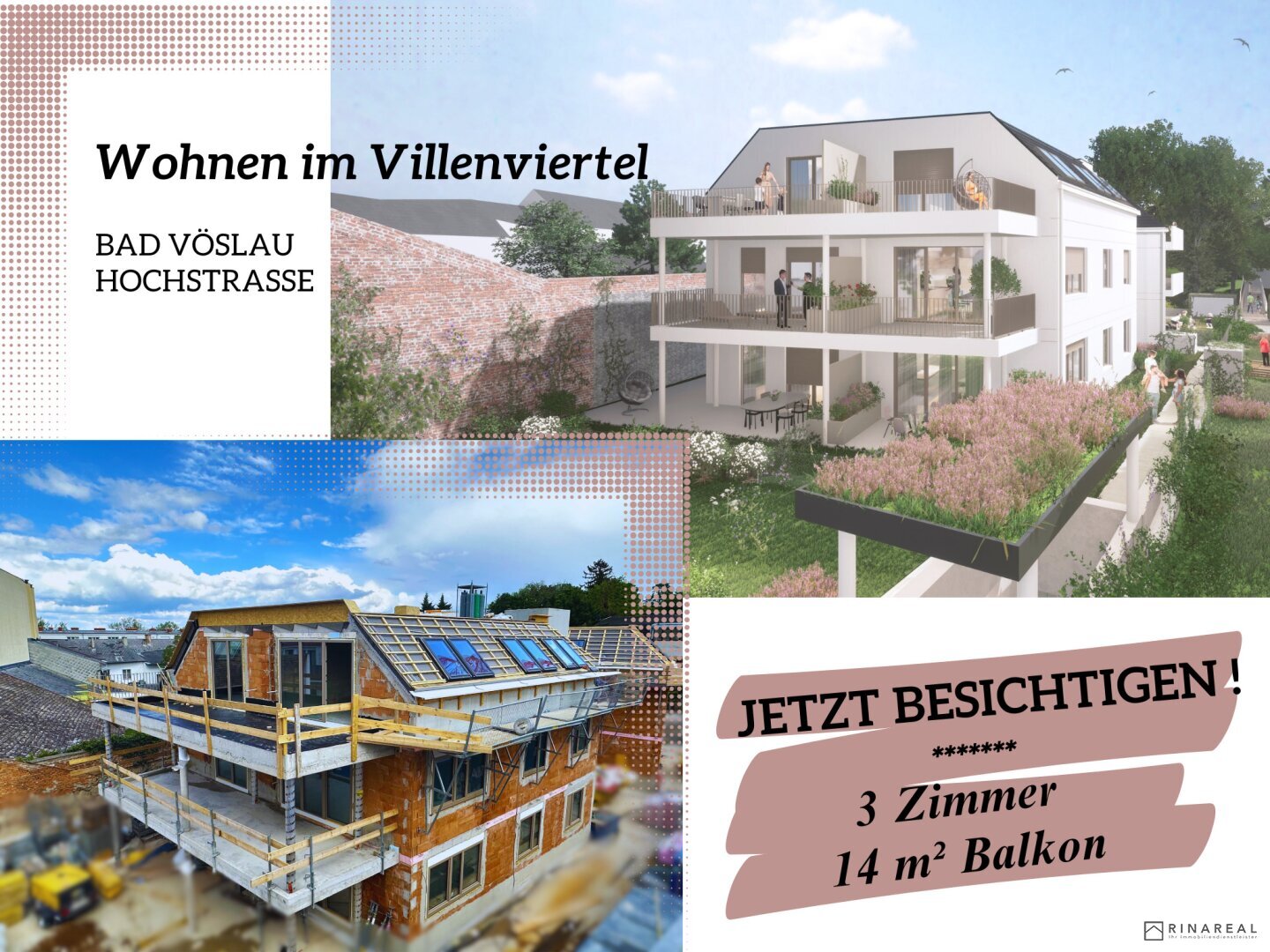 Terrassenwohnung zum Kauf provisionsfrei 362.130 € 3 Zimmer 59,3 m²<br/>Wohnfläche 1.<br/>Geschoss Bad Vöslau 2540