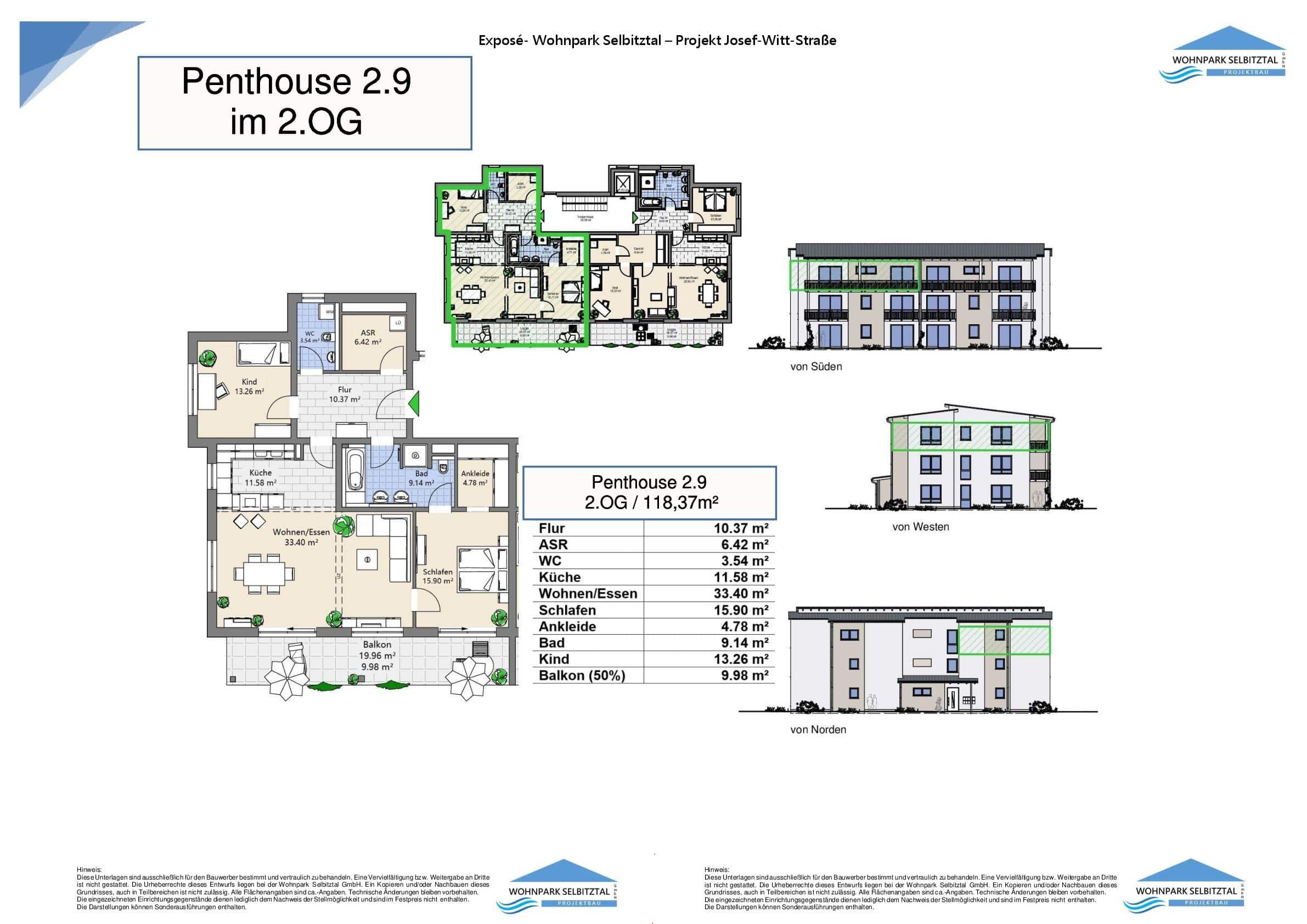 Penthouse zum Kauf 455.725 € 3 Zimmer 118,4 m²<br/>Wohnfläche ab sofort<br/>Verfügbarkeit Selbitz Selbitz 95152