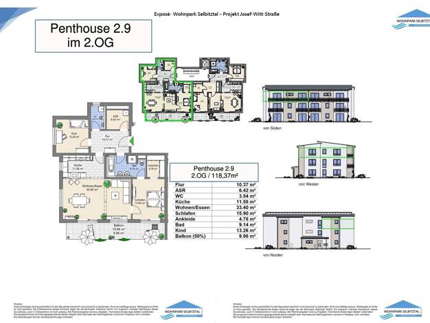 Penthouse zum Kauf 455.725 € 3 Zimmer 118,4 m² frei ab sofort Selbitz 95152