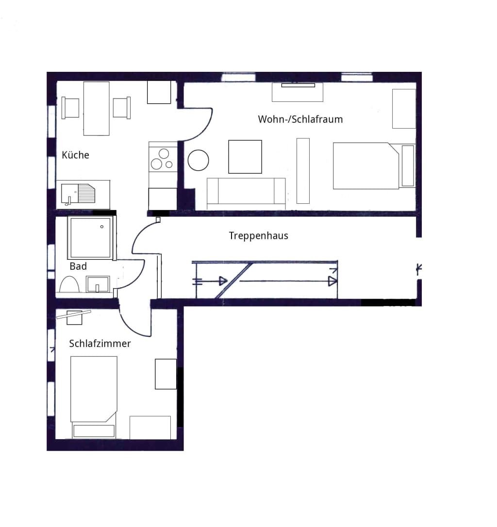 Wohnung zur Miete Wohnen auf Zeit 1.300 € 2 Zimmer 57 m²<br/>Wohnfläche 01.01.2025<br/>Verfügbarkeit Ditfurthstraße Johannesstift Bielefeld 33611