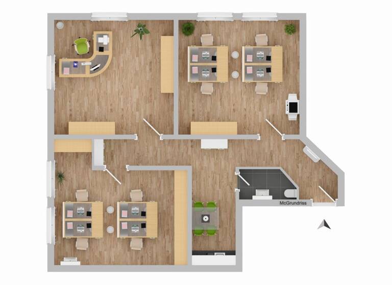 Bürofläche zur Miete provisionsfrei 1.220 € 3 Zimmer 103 m² Bürofläche Mitte Ludwigsburg 71638