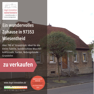 Einfamilienhaus zum Kauf 295.000 € 3 Zimmer 112 m² 710 m² Grundstück frei ab sofort Wiesentheid Wiesentheid 97353