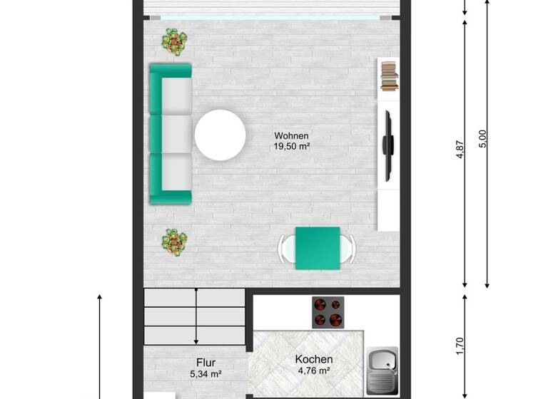 Studio zum Kauf 119.500 € 1 Zimmer 36 m² 1. Geschoss Bergedorf Hamburg 21029