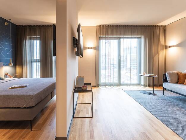 Studio zur Miete Wohnen auf Zeit 1.690 € 1 Zimmer 43 m² frei ab 01.08.2026 Flughafen Frankfurt am Main 60549